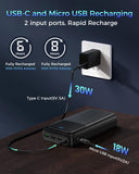 Load image into Gallery viewer, Portable Charger Power Bank 50000mAh, USB-C PD 30W and QC 4.0 Fast Charging External Battery Pack with 4 Outputs &amp; 2 Inputs, Digital Display Phone Charger for iPhone 15/14/13/12/11, Samsung, Android