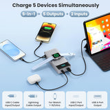 Load image into Gallery viewer, 5-in-1 Portable Charger for iPhone,40800mAh Power Bank Built-in Retractable Cable and iWatch Charger,25W PD QC4.0 Fast Charging Battery Pack,Travel Essential Phone Charger for iPhone 17/16/15,Android