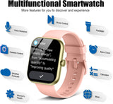 Load image into Gallery viewer, Smart Watch for Men Women (Answer/Make Call), 1.96" HD Fitness Tracker Running Watch, IP68 Waterproof,Pedometer, Sleep/Step/Activity/Heart Rate Monitor,110+ Sport Mode Smartwatch for Android,Pure Pink